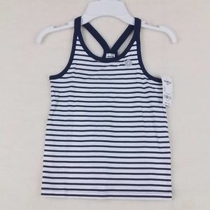 OshKosh Cotton RacerBack Tank Girl's Size 5‎ in navy white stripes